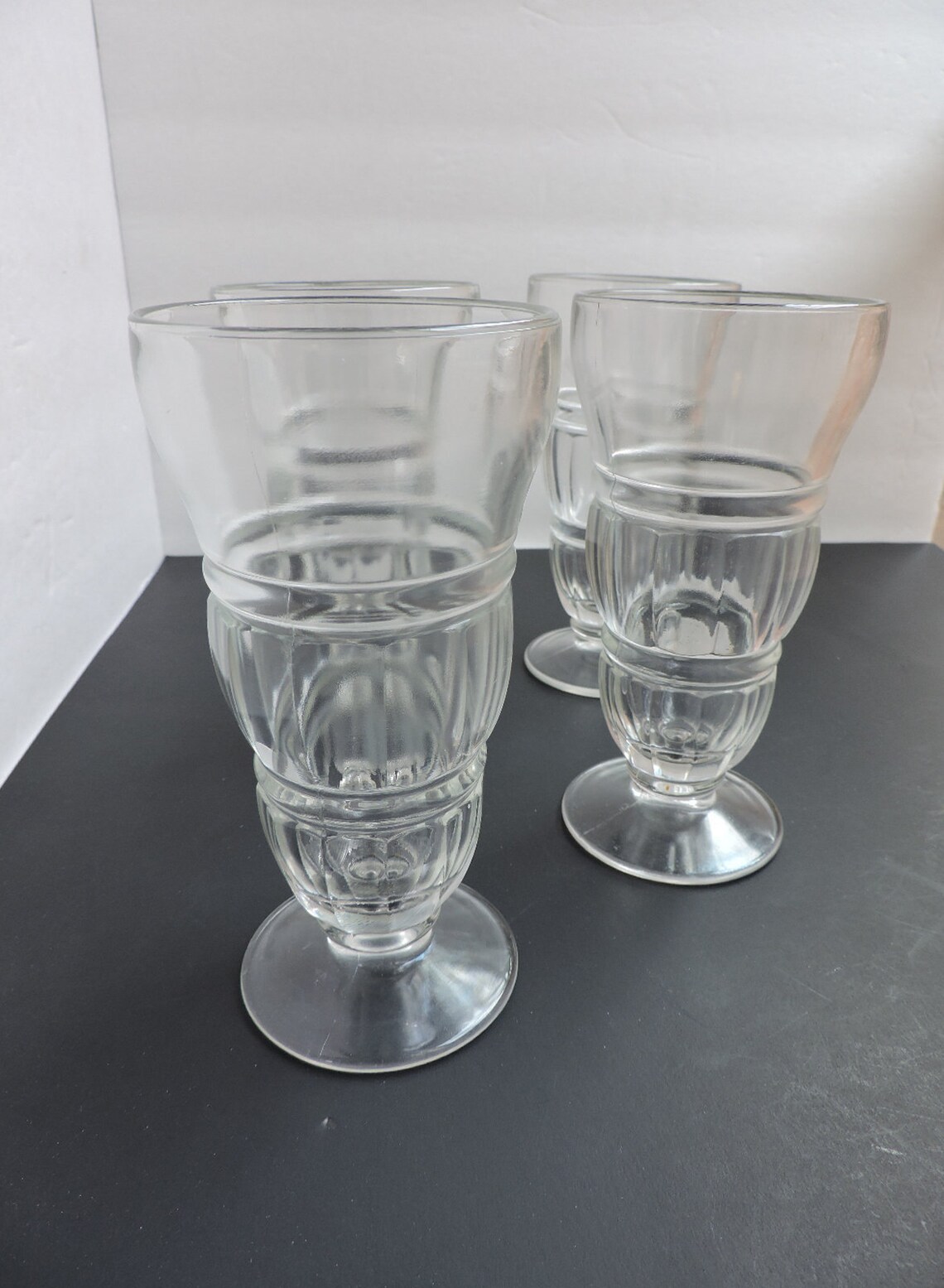Ice Cream Sundae Glasses Vintage Set of 4 Indiana Glass Etsy