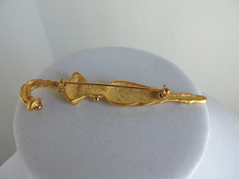 Mary Poppins Gold Rhinestones Brooch GreenTreeBoutique Golden Umbrella Pin Vintage Costume Jewelry