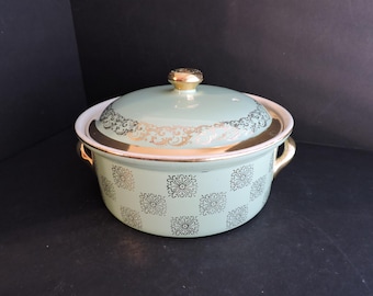 Hall China Casserole Deckel 8-1 / 2 Zoll Durchmesser Grün Steam