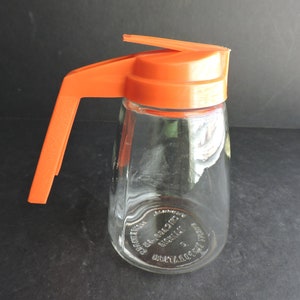 Glass Syrup Pitcher Vintage Breakfast Molasses Server Retro Diner Set Prop GreenTreeBoutique