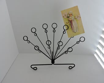 Black Wire Photo Display Stand Metal Circles Picture Memories Tree GreenTreeBoutique