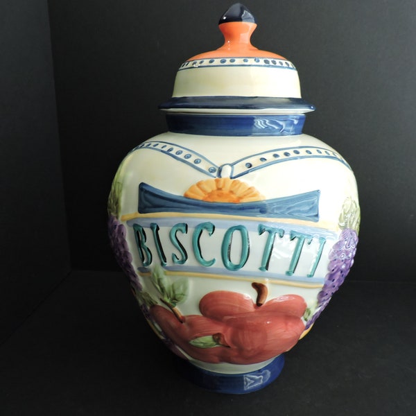 Italian Ceramic Cookie Jar Etsy