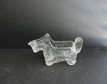 Glass Scottie Dog Creamer | Vintage Kitchen Milk Server | GreenTreeBoutique