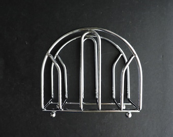 Silver Arches Napkin Holder Vintage Chrome Napkin Holder Mid Century Modern Ball Feet Retro Kitchen GreenTreeBoutique