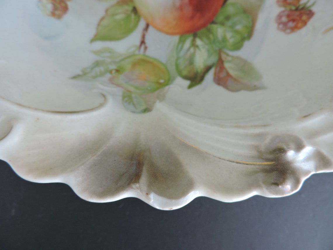 Germany Antique Porcelain Fruit Bowl Vintage China Floral Etsy