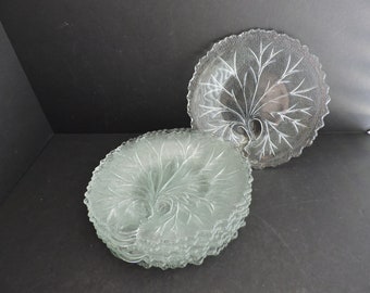 Set di 8 piatti in vetro con motivo "Albero della vita" dal design vintage Orchard degli anni '30, piatti per buffet di antipasti e brunch GreenTreeBoutique