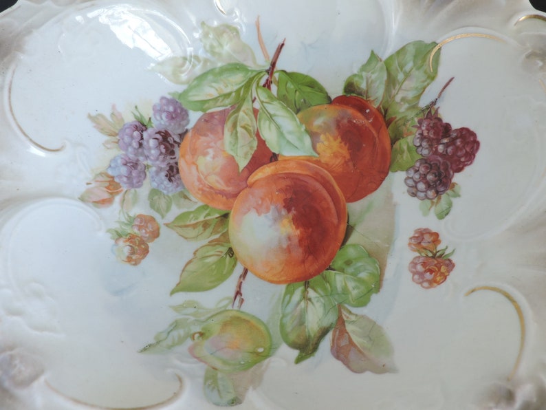 Germany Antique Porcelain Fruit Bowl Vintage China Floral Etsy