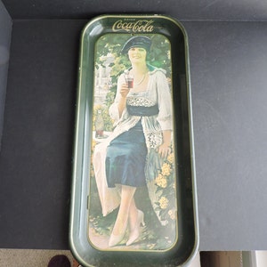 Coca-Cola Werbung Metalltablett Getränke Werbung Art Rechteck Zinn Serviertablett Set Prop GreenTreeBoutique