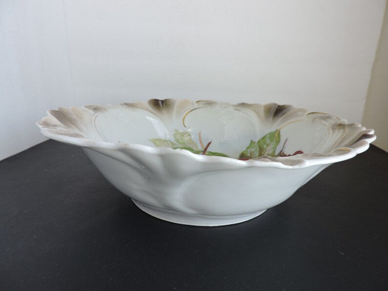 Germany Antique Porcelain Fruit Bowl Vintage China Floral Etsy