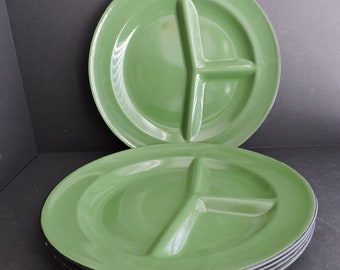 Metal Grill Plates Set of 6 Vintage Green Enamel Camping Picnic Plates Glamping Cookware GreenTreeBoutique