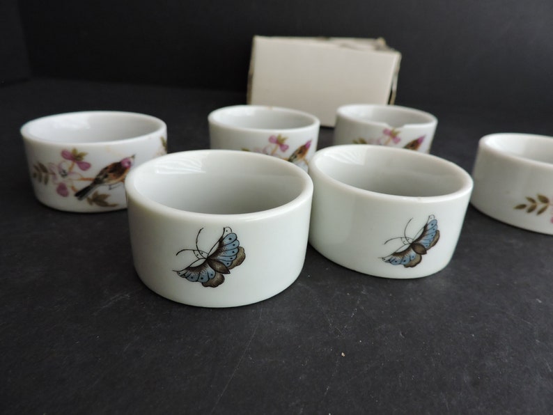 Ceramic Bird Napkin Rings Set of 6 Floral Dining Tableware GreenTreeBoutique image 5