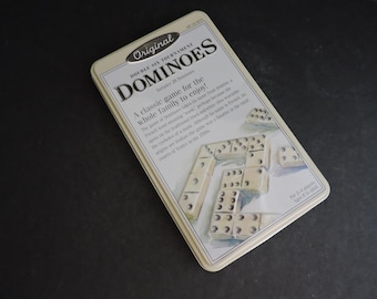 Dominoes Boxed Set of Double Six Jumbo Tiles Mexican Train Dot Dominoes in Case Green Tree Boutique