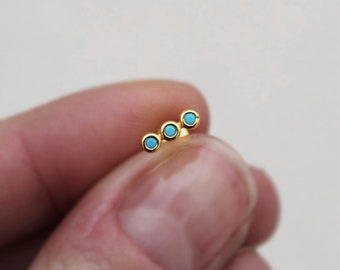 small gemstone stud earrings
