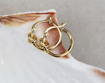 Small gold hoops , tiny gold hoop earrings , dainty gold hoops , thin gold hoops , small gold earrings , gold huggies , modern geometric