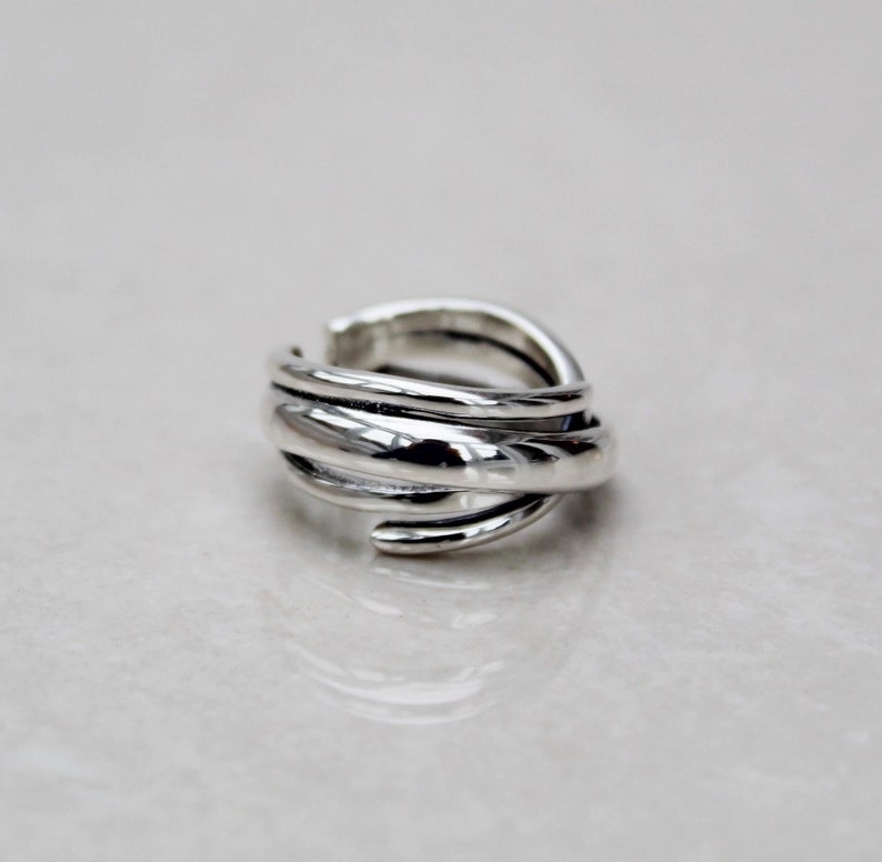 Chunky Sterling Silver Ring Silver Statement Ring Simple Etsy UK