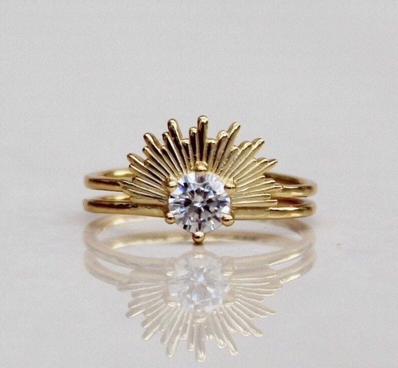 art deco stackable rings