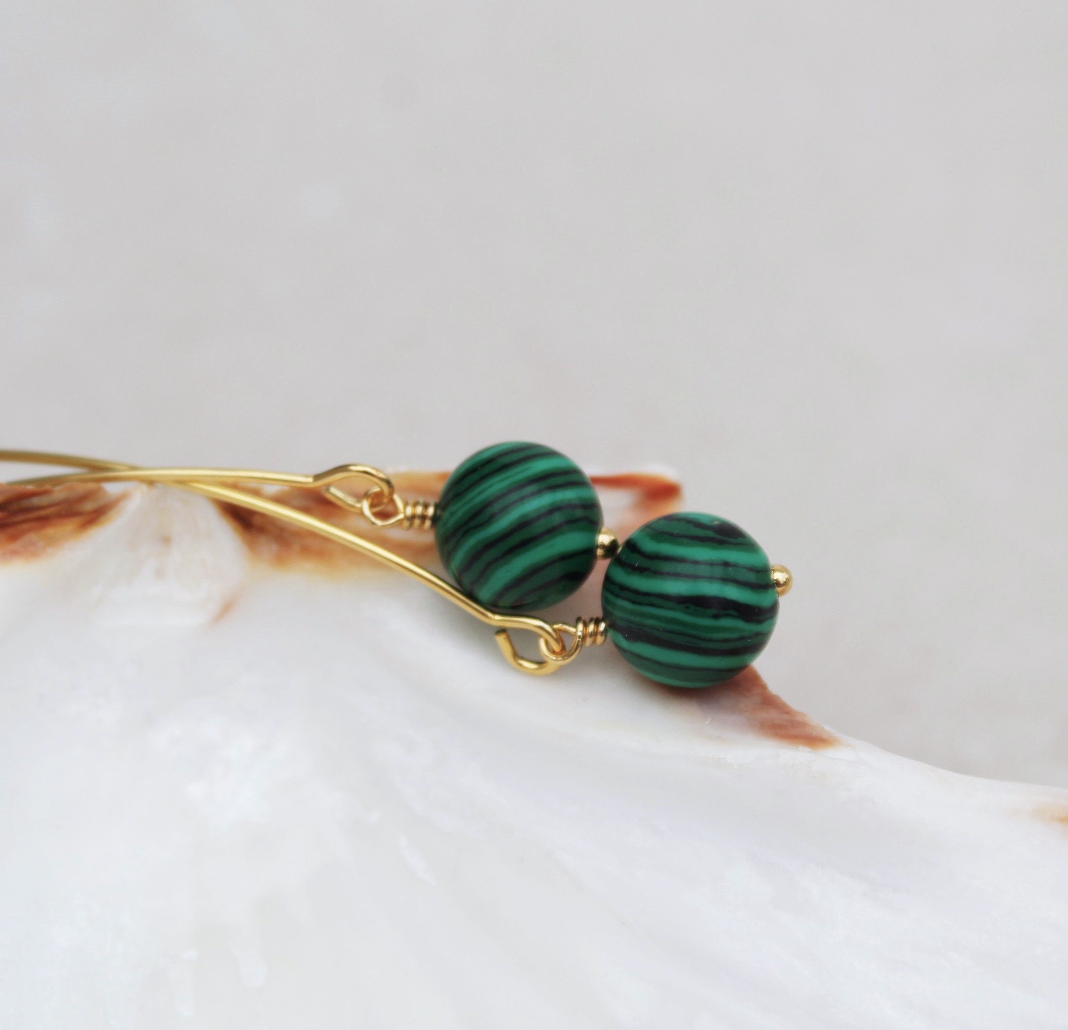 Malachite drop earrings Clearance
