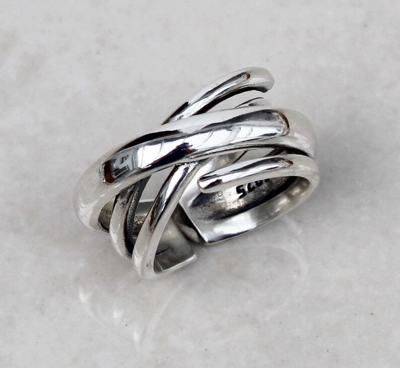Chunky Sterling Silver Ring Silver Statement Ring Simple Etsy UK