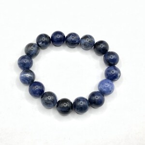 Women Bracelet, Men Bracelet, Natural Sodalite Beads Bracelet, 4mm 6mm 8mm 10mm 12mm 7'' 8''