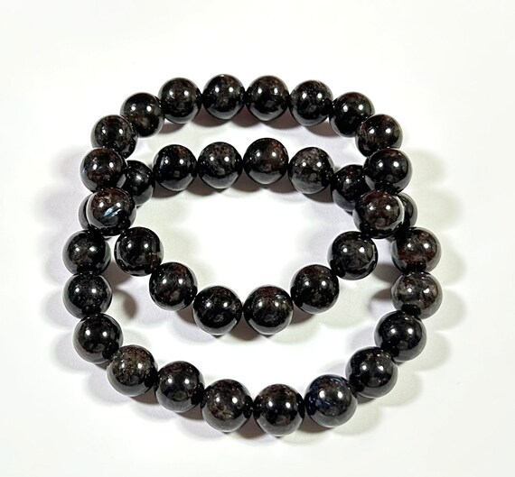 Blue Astrophyllite Crystal Bracelet, Men Bracelet, Women Bracelet, Stone  Beads Bracelet 6mm 8mm 10mm 8''