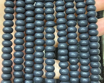 Onyx Matte Beads Natural Gemstone Beads Black Onyx Rondelle Stone Beads 2x4mm 4x6mm 5x8mm 15''