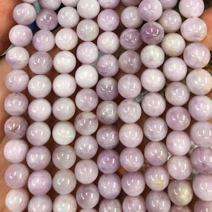 Echte Kunzit Perlen, natürliche Edelstein Perlen, rosa runde Steinperlen 6 mm 8 mm 10 mm 15 &#39;&#39;