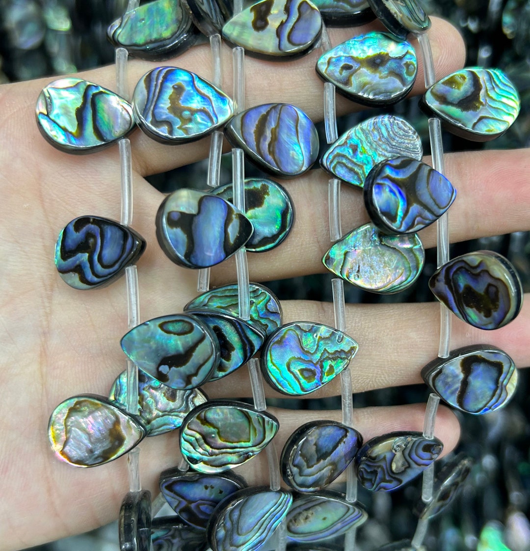 Abalone Shell Teardrop Beads Natural Shell Beads Flat Teardrop Beads ...
