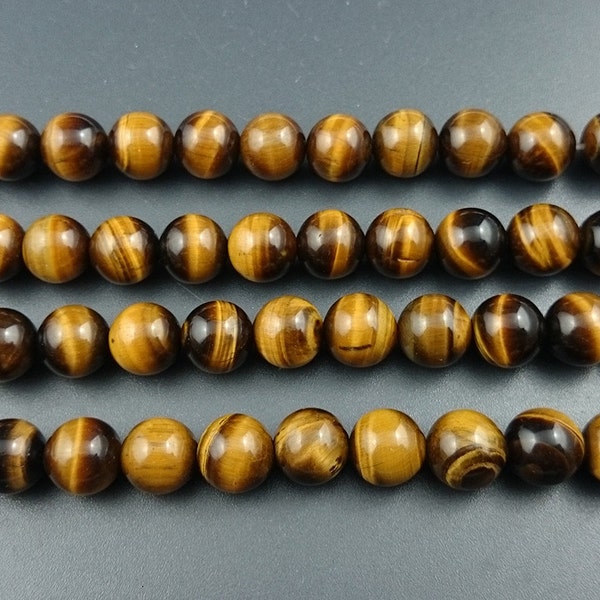 A Yellow Tiger Eye Beads, Natural Gemstone Beads, Round Stone Beads 4mm 6mm 8mm 10mm 12mm 14mm 16mm 18mm 20mm 15''