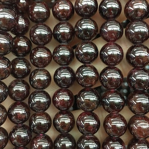 Garnet Stone Beads, Natural Gemstone Beads,  4mm 6mm 8mm 10mm 12mm 15&#39;&#39;