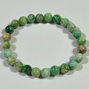 Women Bracelet, Natural Genuine Variscite Beads Bracelet For Gift 6mm 8mm 10mm 8'' image 6