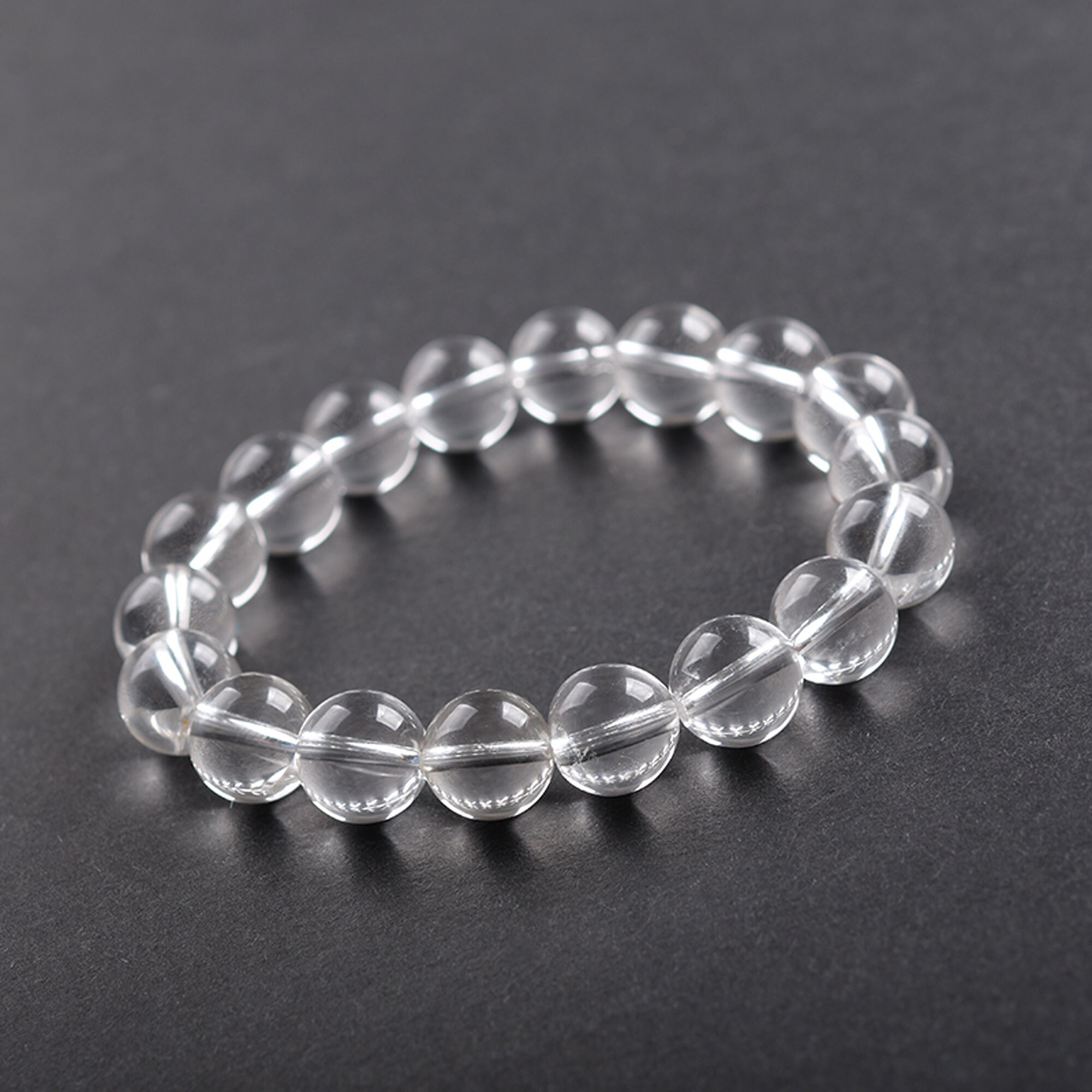 Clear crystal quartz gemstone bracelet,crystal healing beaded stretch bracelet gift for women men unisex Boho Yoga Jewelry 6mm 8mm 10mm 12mm