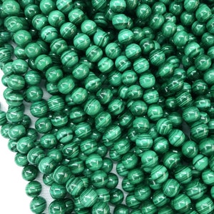 Genuine Malachite Stone Beads Natural Gemstone Beads Green Beads AAA Quality 4mm 6mm 8mm 10mm 12mm 15&#39;&#39;