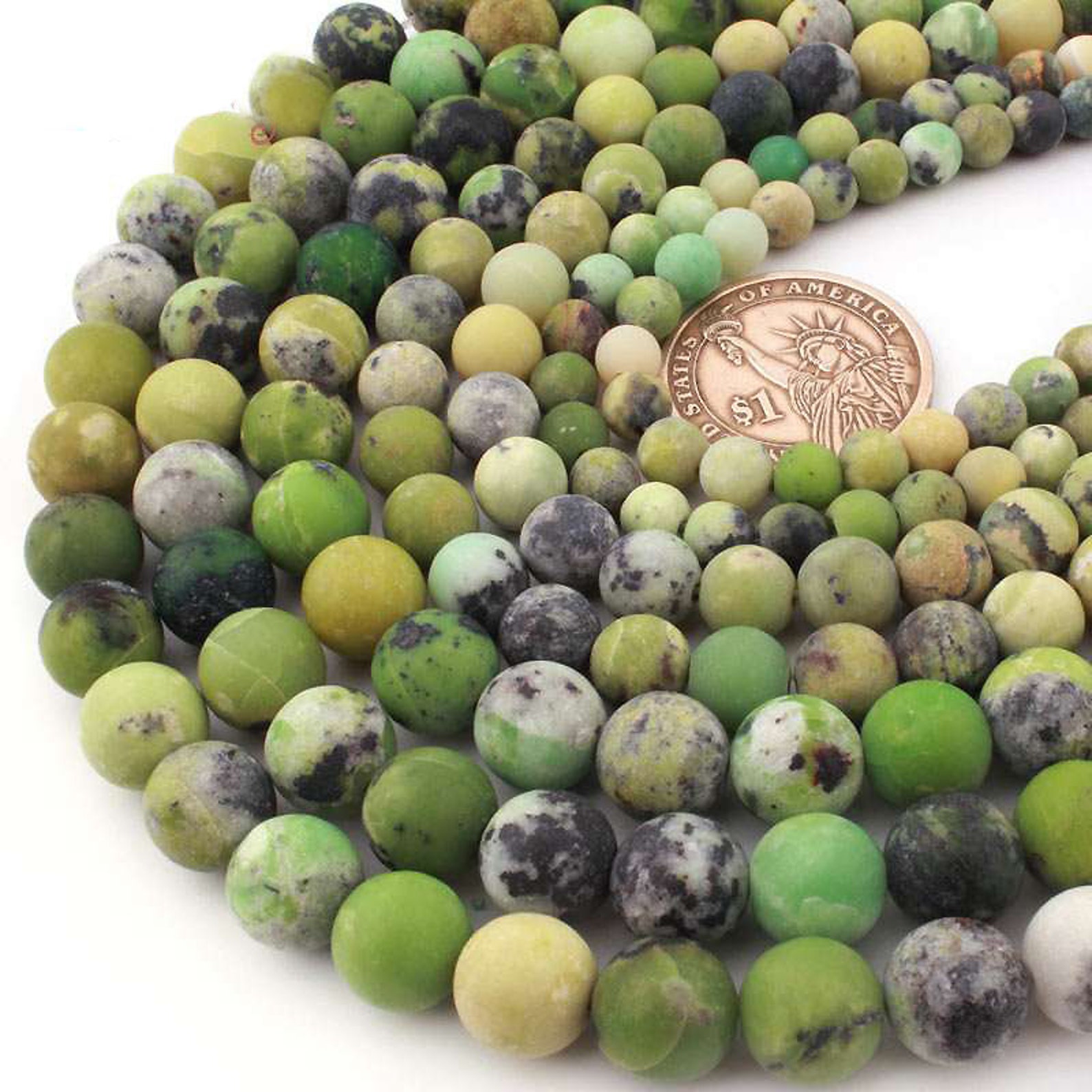 Australian Jade Chrysoprase Matte Beads Natural Gemstone Etsy