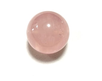 Cuentas de cuarzo rosa de 28-30 mm, cuentas de cristal natural, cuentas redondas grandes, orificio de 2,0 mm, 1 unidad.