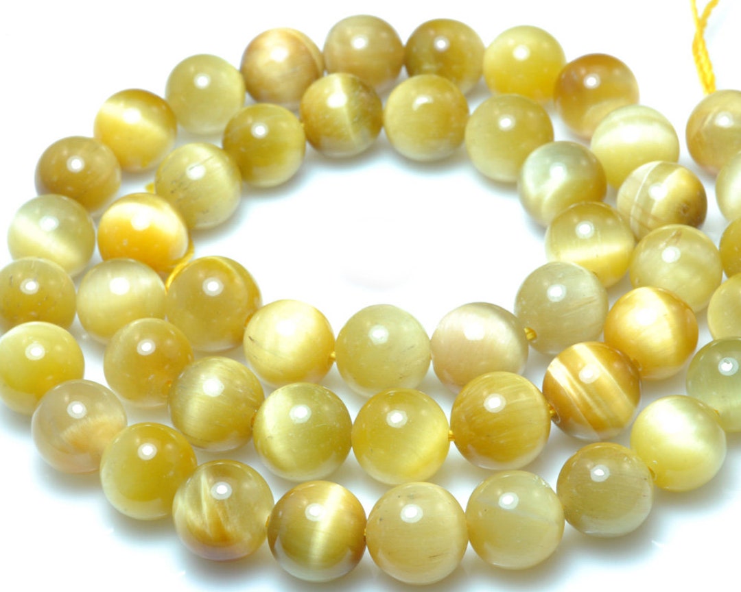 8mm Natural Yellow Tiger Eye Beads Round Gemstone Loose Beads for Jewelry  Making (46-48pcs/strand)