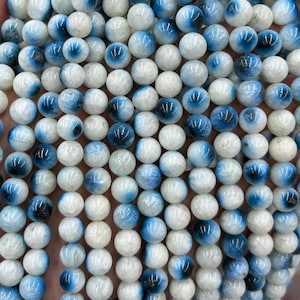 Blue Ice Glacierite Stone Beads, Natural Gemstone Beads For Jewelry 7mm 8mm 10mm 15&#39;&#39;
