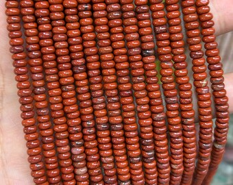 5x8mm Natural Stone Bead Jades Jaspers Chalcedony Rondelle Spacer Loose DIY Beads For Jewelry Making Bracelet Necklace Earrings - 36