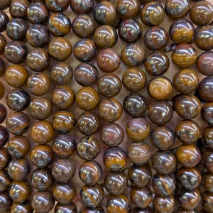 Wholesale Iron Tiger Eye Stone Beads, Natural Gemstone Beads 6mm 8mm 10mm Regular Quality 15&#39;&#39;