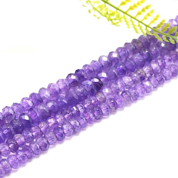 5.5MM-6MM AMETHYST GEMSTONE LIGHT PURPLE ROUND 5.5MM-6MM LOOSE BEADS 15.5/"