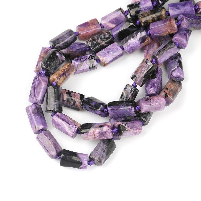 7 Pretty Faceted Nugget Charoite Gemstone beads 8-12 mm 12-18 7 Pretty Faceted Nugget Charoite Gemstone beads 8-12 mm 12-18