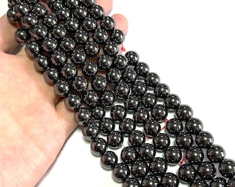 Perline Di Ematite In Oro 4/6/8 Mm, Per Braccialetti Con Ematite, Rotonde, Non Magnetiche, Ematite, 38 Cm, 1 Filo (8 Mm, 47 Pezzi - Foto 10