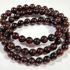 Women Bracelet, Garnet Bracelet, Bracelet Stone Beads Bracelet 8mm 10mm 8&#39;&#39;