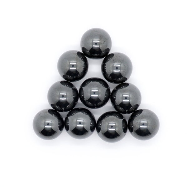 Magnetic Hematite Energy Ball Beads, Natural Stone Beads 13mm 16mm 18mm 30mm