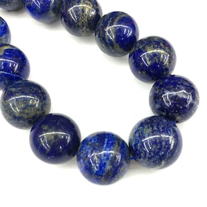 20mm Genuine Lapis Lazuli Beads, Natural Gemstone Beads, Round Stone Beads 16mm 18mm 5pcs