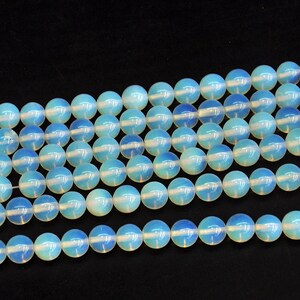 Blue Opal Beads, Round Loose Beads For Jewelry Making 4mm 6mm 8mm 10mm 12mm 15''