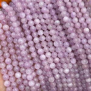 Natürliche Kunzit Perlen Rosa Kristall Edelstein Perlen Runde Stein Perlen für Schmuck machen 6 mm 15 &#39;&#39;