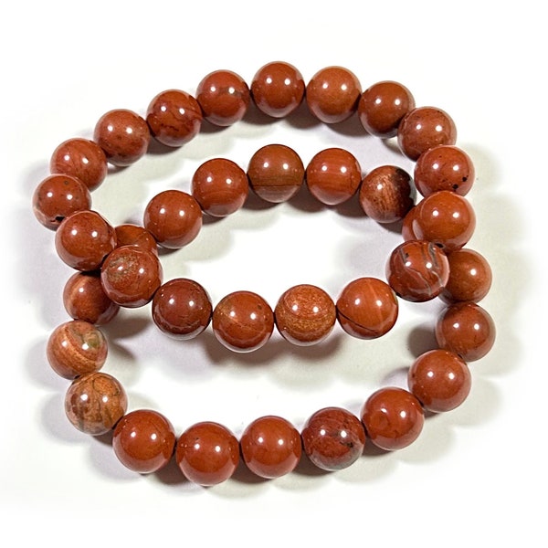 Men Bracelet, Women Bracelet, Red Jasper Bracelet, Stone Beads Bracelet 6mm 8mm 10mm AB+ quality 8''