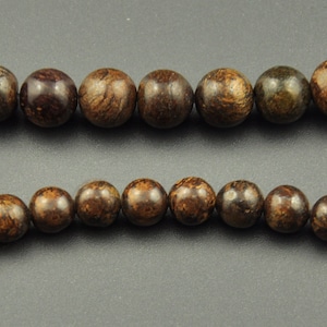Bronzite Stone Beads Natural Gemstone Beads Round Brown Beads For Jewelry Making 4mm 6mm 8mm 10mm 12mm 15&#39;&#39;
