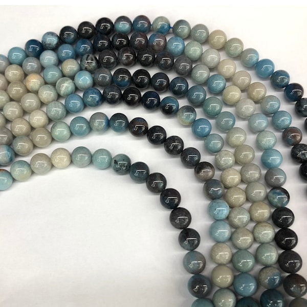 Mix Trolleite Beads, Natural Gemstone Beads, Round Stone Beads 8mm 10mm 15''