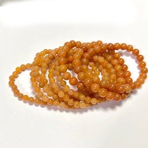 Women Bracelet Orange Aventurine Bracelet Stone Beads Bracelet 6mm 8mm 10mm 8&#39;&#39;